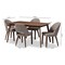 Baxton Studio Wesley Light Grey Upholstered Walnut Finished Wood 5-Piece Dining Set 144-7945-7946 - alternate 4